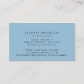 Carte De Visite Blue Agate Paillettes Argent Microblading Luxe (Dos)