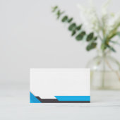 Carte De Visite Blue and Black Square Shapes (Debout devant)