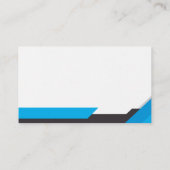 Carte De Visite Blue and Black Square Shapes (Dos)