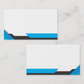 Carte De Visite Blue and Black Square Shapes (Devant / Derrière)