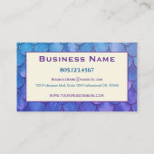 Carte De Visite Blue and Purple Mermaid Scales (Dos)
