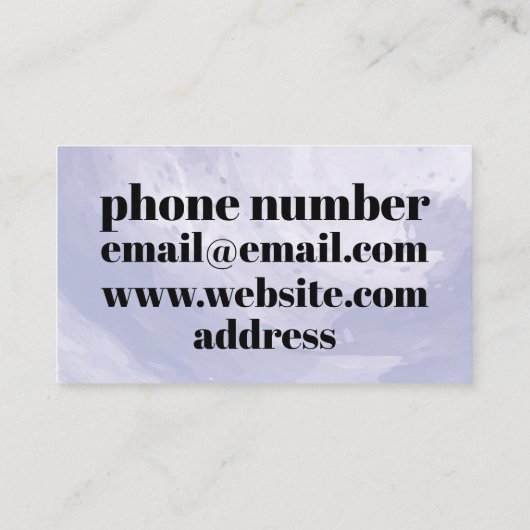 Carte De Visite Blue And White Business Card With Qr Code (Dos)