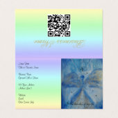 Carte De Visite Blue Angel on rainbow background (Extérieur déplié)