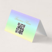 Carte De Visite Blue Angel on rainbow background (Dos)