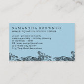 Carte De Visite Blue Aquarium Whale (Dos)