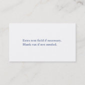 Carte De Visite Blue Athlete Gold Swirl Fitness (Dos)