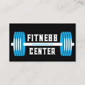 Carte De Visite Blue Barbells Personal Trainer Black Fitness (Devant)