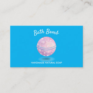 Carte De Visite Blue Bath Bomb Spa Natural Soap