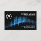 Carte De Visite Blue Binary Code Sound Wave Data Scientifique (Devant)