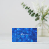 Carte De Visite Blue Bokeh (Debout devant)