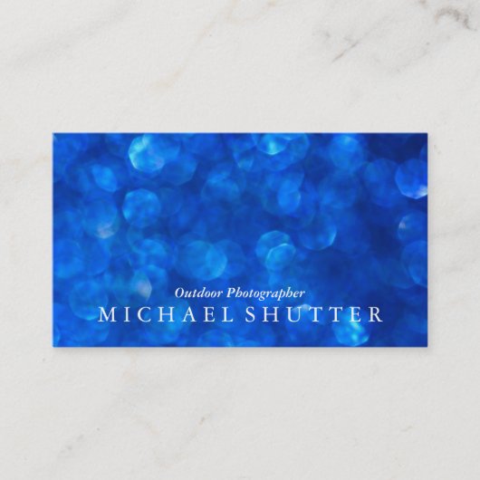 Carte De Visite Blue Bokeh (Devant)