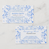 Carte De Visite Blue Bokeh (Devant / Derrière)