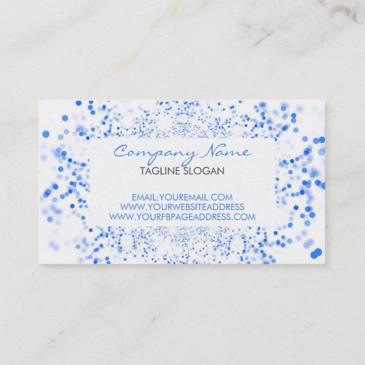 Carte De Visite Blue Bokeh (Dos)