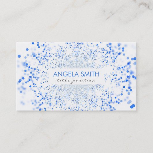 Carte De Visite Blue Bokeh (Devant)