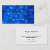 Carte De Visite Blue Bokeh (Devant / Derrière)