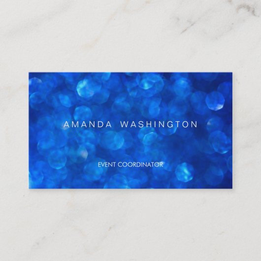 Carte De Visite Blue Bokeh (Devant)