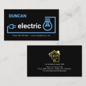 Carte De Visite Blue Bulb Plug Wiring Circuit (Devant / Derrière)