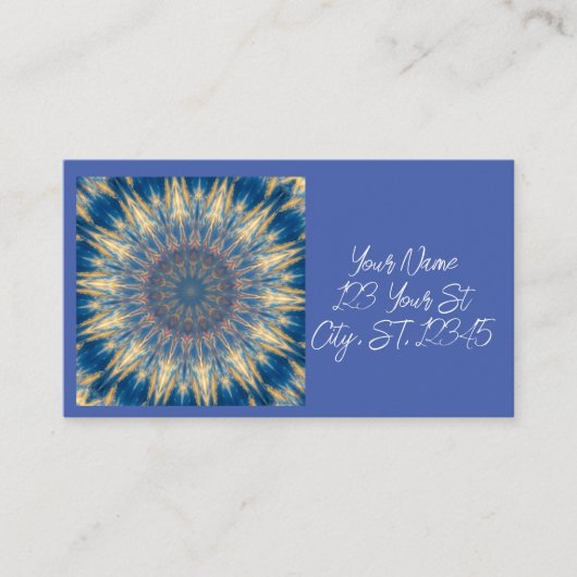 Carte De Visite Blue Chakra Kaleidoscope Thunder_Cove (Devant)