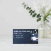 Carte de visite Blue Chauffeur (Debout devant)