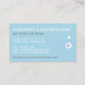 Carte De Visite Blue Chien Spa Salon Buble Baignade Grooming (Dos)