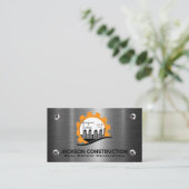 Carte De Visite Blue Collar Construction | Constructeur | Propriét (Debout devant)