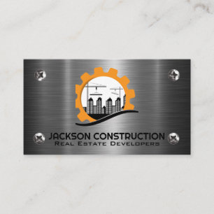 Carte De Visite Blue Collar Construction Constructeur Propriét