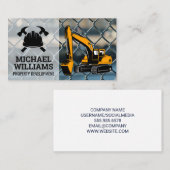 Carte De Visite Blue Collar | Heavy Machinery | Construction (Devant / Derrière)