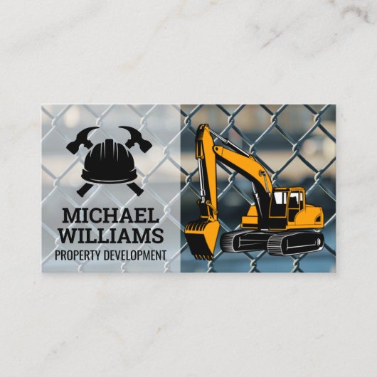 Carte De Visite Blue Collar | Heavy Machinery | Construction (Devant)