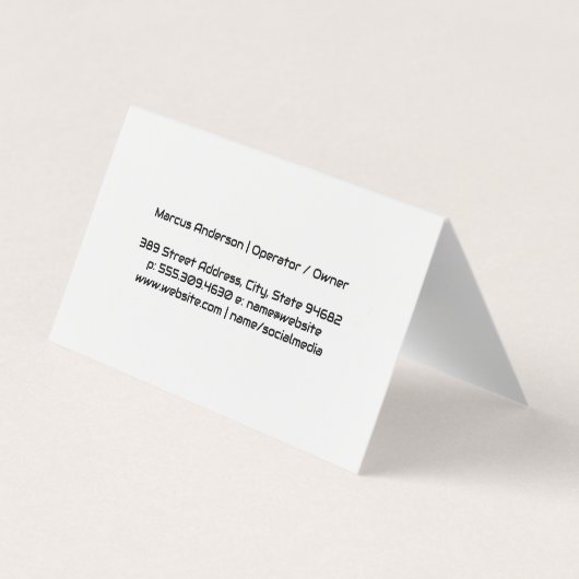 Carte De Visite Blue Collar Workers | General Contractor (Dos)