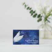 Carte De Visite *~* Blue Cosmos Stars Galaxy Angel Wing Universe (Debout devant)