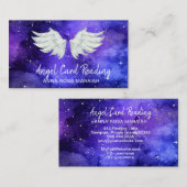 Carte De Visite *~* Blue Cosmos Stars Galaxy Angel Wing Universe B (Devant / Derrière)