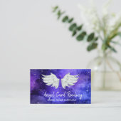 Carte De Visite *~* Blue Cosmos Stars Galaxy Angel Wing Universe B (Debout devant)