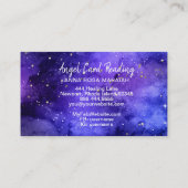 Carte De Visite *~* Blue Cosmos Stars Galaxy Angel Wing Universe B (Dos)