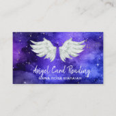 Carte De Visite *~* Blue Cosmos Stars Galaxy Angel Wing Universe B (Devant)