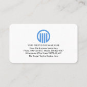 Carte De Visite Blue Crisscross Lines Import Export (Dos)