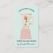 Carte De Visite Blue Detox Fruits frais Boire Blender (Devant)