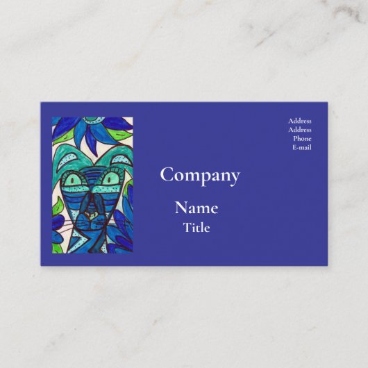 Carte de visite Blue Dog (Devant)