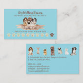 Carte De Visite Blue Dog Walker Loyauté Remise Paw (Devant / Derrière)