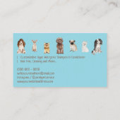 Carte De Visite Blue Dog Walker Loyauté Remise Paw (Dos)