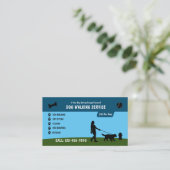 Carte De Visite Blue Dog Walking | (Debout devant)