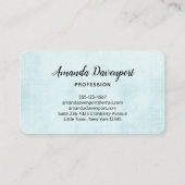 Carte De Visite Blue Dreamcatcher Design Boho élégant (Dos)