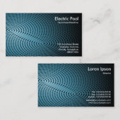 Carte De Visite Blue Electric Pool 03 (Devant / Derrière)
