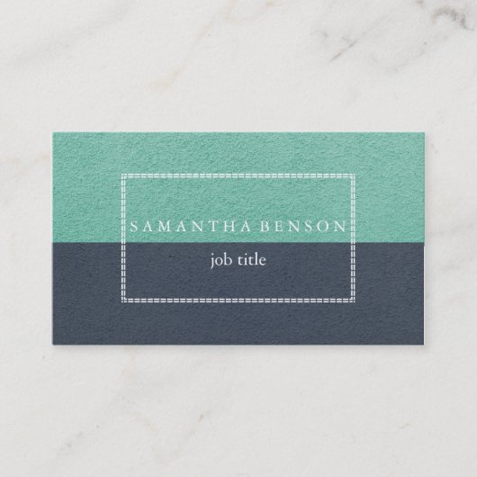 Carte De Visite Blue et Turquoise Modern Professional (Devant)