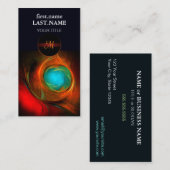 Carte De Visite Blue Eye Moderne Abstrait Art Cool Motif #16 (Devant / Derrière)