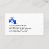 Carte De Visite Blue Faucet Rooftop Building Frame (Dos)