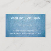 Carte De Visite Blue Faux Leather (Dos)