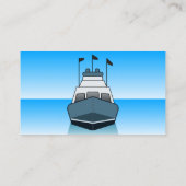 Carte De Visite Blue Fishing Bateau Charte des services Guide de n (Dos)