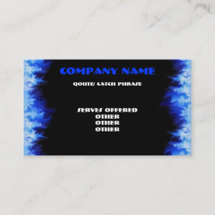 carte de visite blue flame