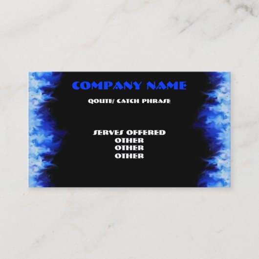 carte de visite blue flame (Devant)