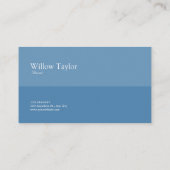 Carte De Visite Blue Floral Arch Misty Waterscape Minimalist (Dos)